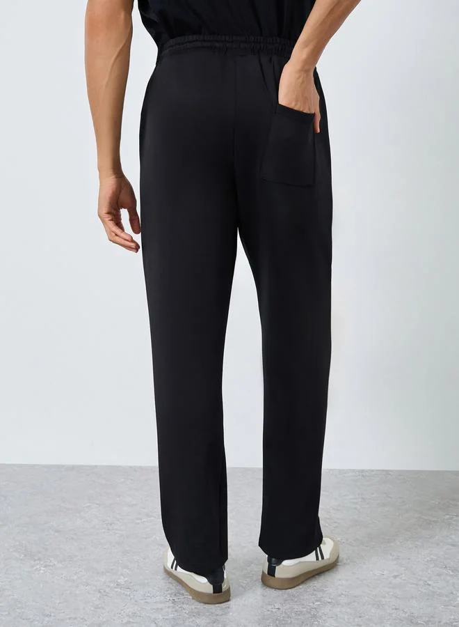 Styli  Men Black Drawstring Joggers for Men | Best Price UAE